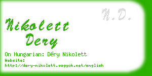 nikolett dery business card